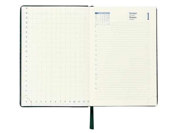 Ежедневник 168 листов, А5, "Небраска", зел.