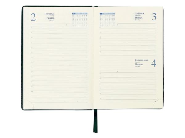 Ежедневник 168 листов, А5, "Небраска", зел.