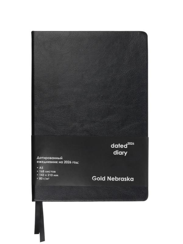 Ежедневник 168 листов, А5, "Небраска", чёрный