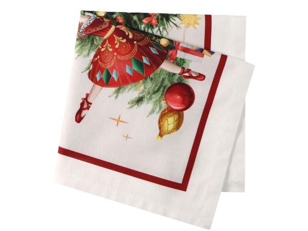 Набор 4-х салфеток "Щелкунчик", бел., 40*40 см