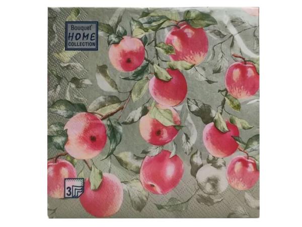 Салфетки 3-х слойные 20 шт "Райские яблочки" 33х33 см