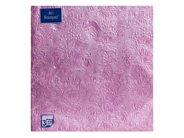 Салфетки 3-х слойные 16 шт "Барокко Лиловый с перламутром" 33х33 см