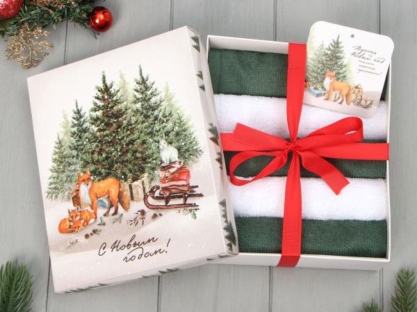 Набор полотенец "Лес" 30*30 см, 5 шт.