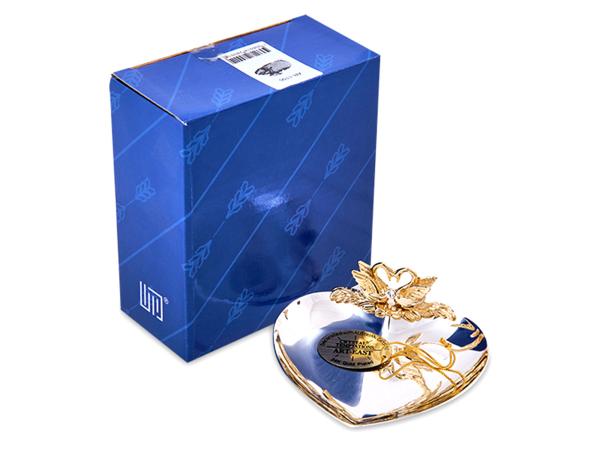 Блюдце-сердце с лебедями 10х9х2 см, Crystal Temptations, США