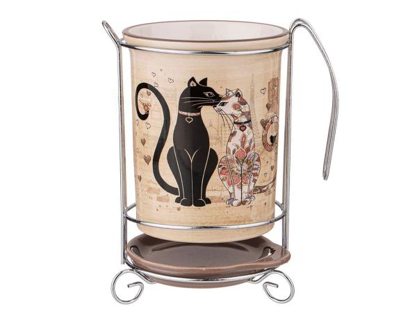 Подставка под стол. приборы "Парижские коты" 10х16 см