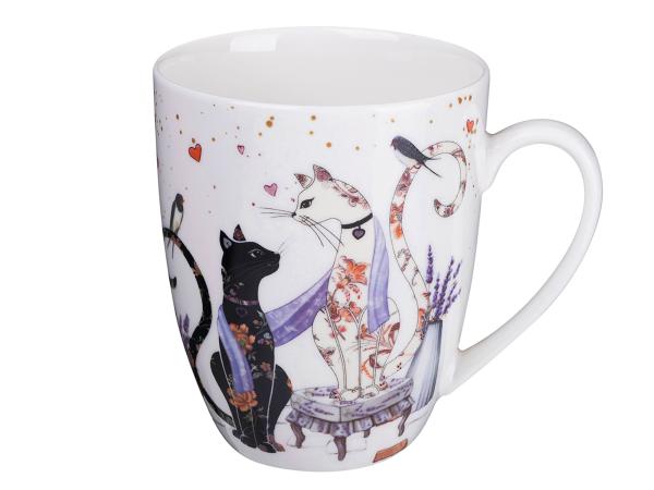 Кружка "Лавандовые коты" 430 мл