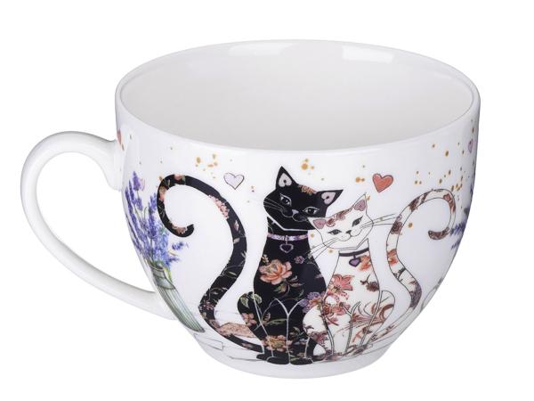Чайная пара "Лавандовые коты" 275 мл