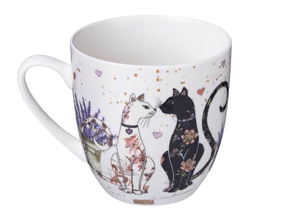 Чайная пара "Лавандовые коты" 350 мл