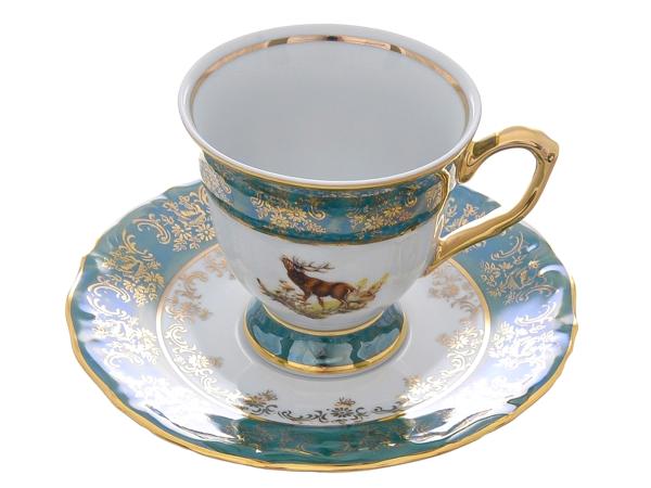 Чайная пара Охота зеленая 220 мл Мария-Тереза