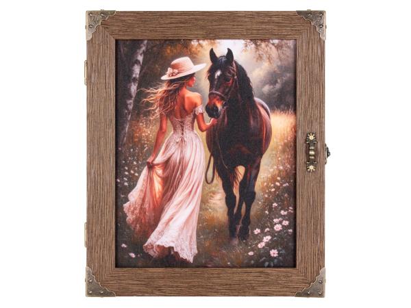 Ключница "Встреча" 25х30, багет, ручная работа, Россия