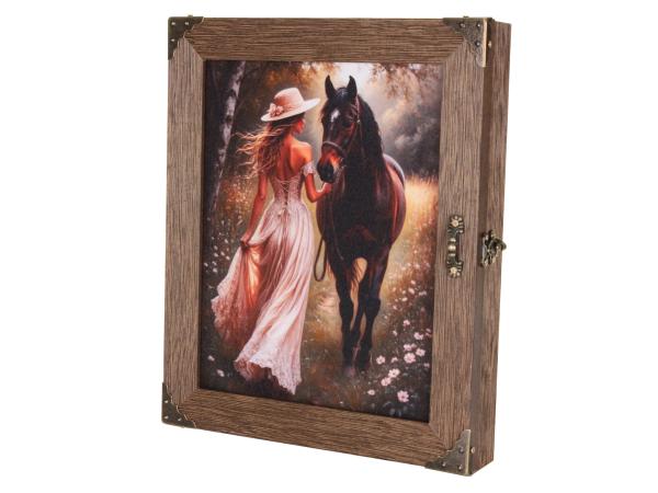 Ключница "Встреча" 25х30, багет, ручная работа, Россия