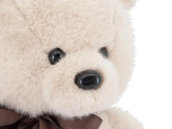 Мягкая игрушка Медвежонок Тёпа 33 см бежевый с шоколадным бантом