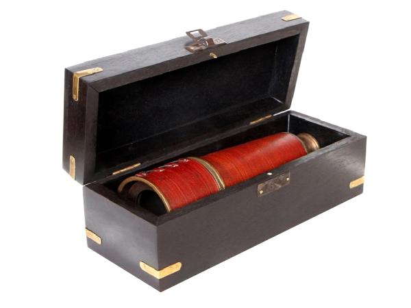 Подзорная труба в шкатулке Lmax-50 см 18х7 см