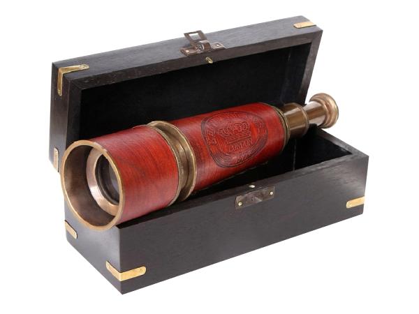 Подзорная труба в шкатулке Lmax-50 см 18х7 см