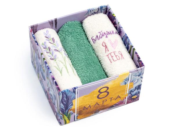 Набор полотенец 30х30 см "Бабушка", 3 шт.