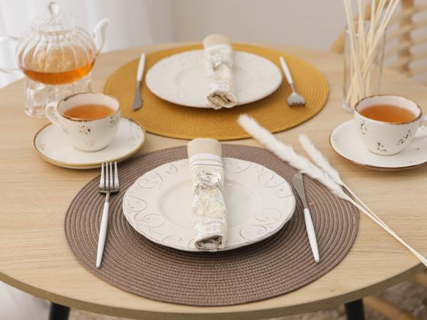 Салфетка d38 см сервировочная "Лофт", коричневый