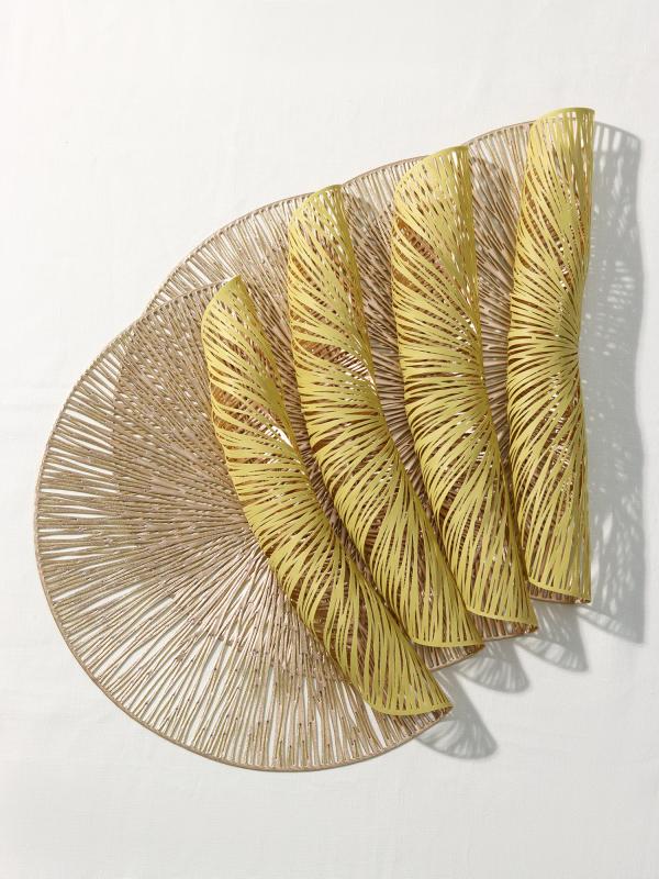 Салфетка d 38 см сервировочная "Сияние", золото