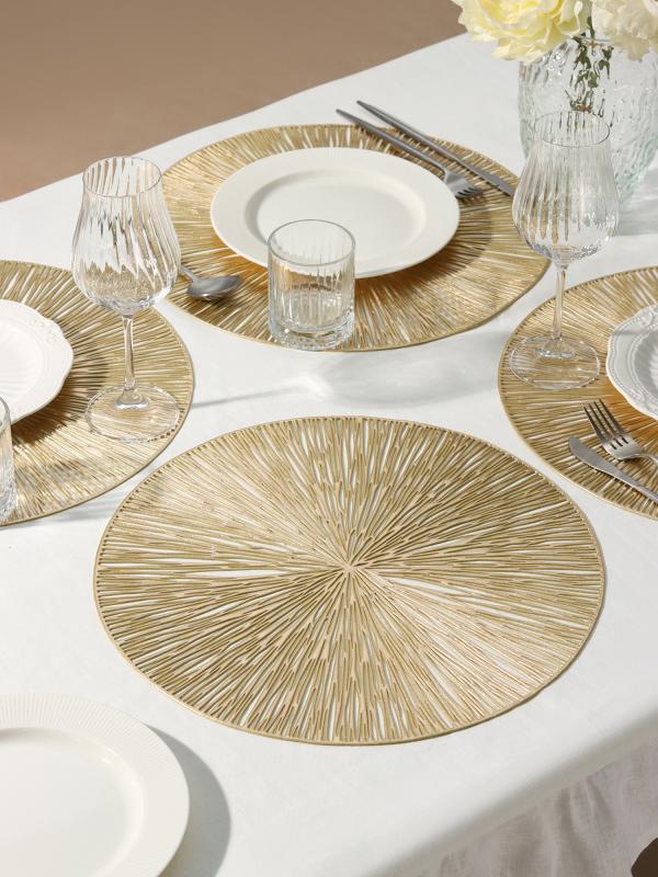Салфетка d 38 см сервировочная "Сияние", золото