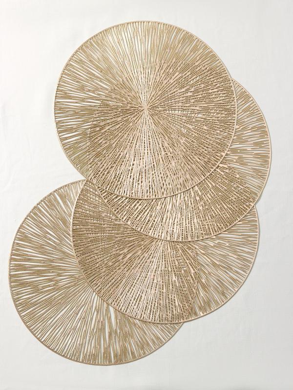 Салфетка d 38 см сервировочная "Сияние", золото