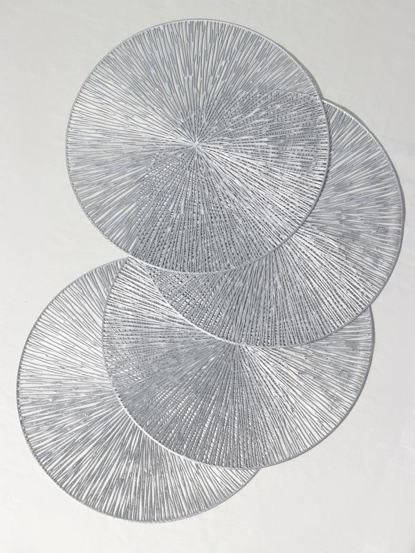 Салфетка d 38 см сервировочная "Сияние", серебро