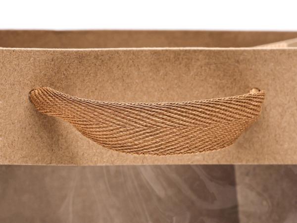 Пакет подарочный с окном, крафт, 28*18*13 см