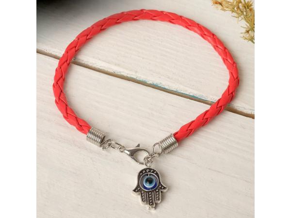 Браслет-оберег "Красная нить" рука счастья