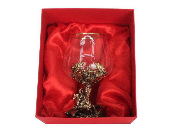 Бокал для коньяка "Георгий Победоносец", 430 мл, Россия, литье латунь