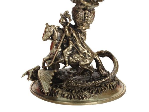 Бокал для коньяка "Георгий Победоносец", 430 мл, Россия, литье латунь