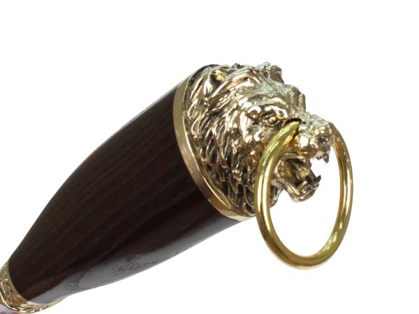 Ложка для обуви "Лев" 60 см в шкатулке, дерево литье латунь Россия