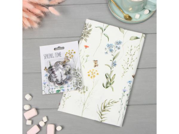 Набор "Весеннее время", полотенце, формочки для печенья