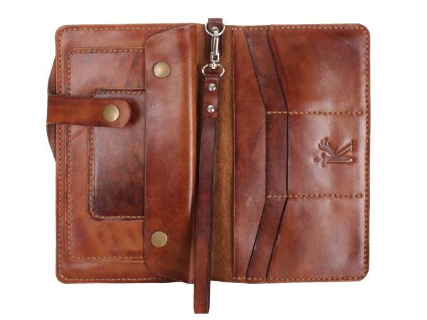 Портмоне кожанное 12х20 см, натуральная кожа, Россия