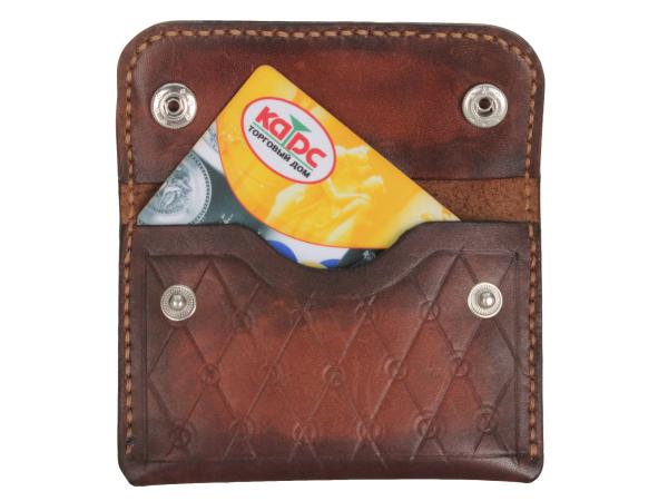 Визитница 11х7 см кожа