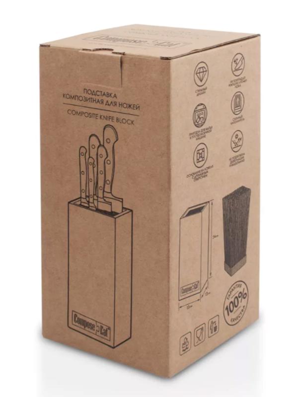 Подставка для ножей 11х11х24см дуб прованс