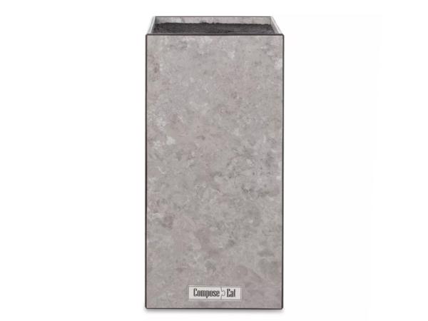 Подставка для ножей 11х11х24см белый камень