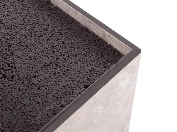 Подставка для ножей 11х11х24см белый камень