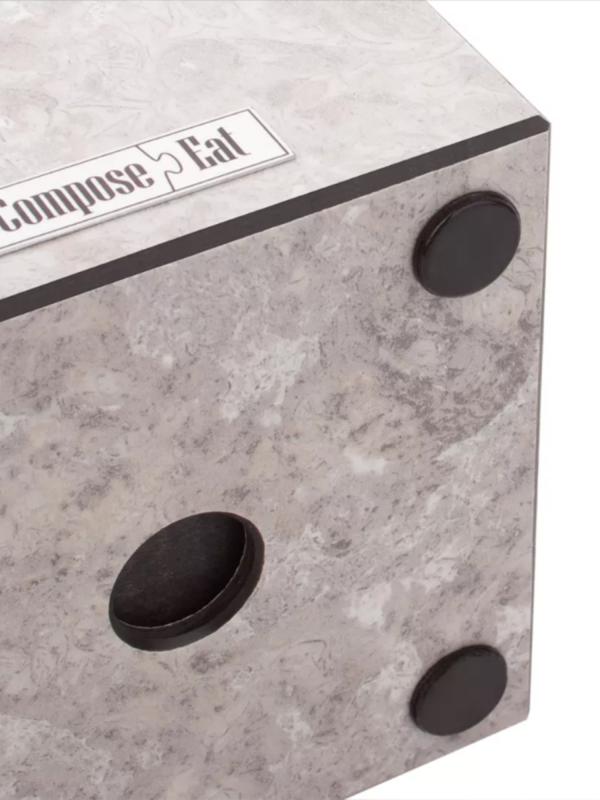 Подставка для ножей 11х11х24см белый камень