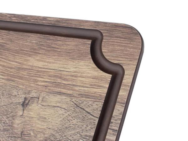 Доска разделочная 24х24 дуб мореный с желобом