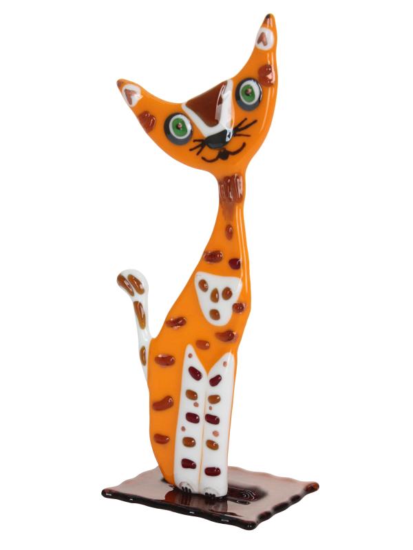 Кошечка 18 см фьюзинг художественное стекло