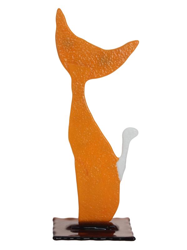 Кошечка 18 см фьюзинг художественное стекло