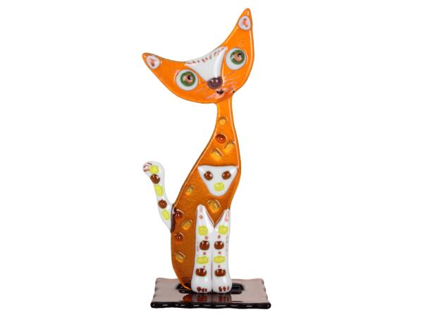 Кошечка 20 см фьюзинг художественное стекло