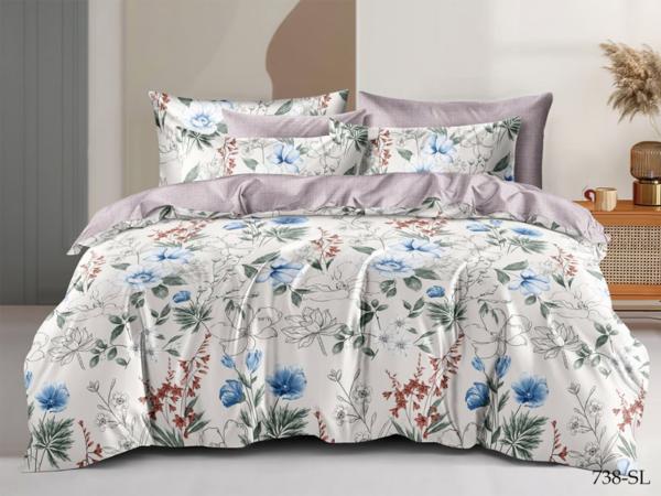 Комплект постельного белья 2.0 Cleo сатин набивной Satin Lux Россия