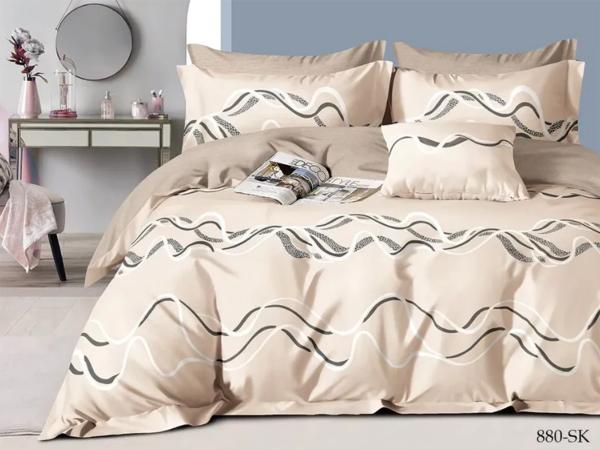 Комплект постельного белья семейный Cleo сатин набивной Satin de Luxe Россия