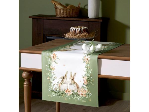 Дорожка на стол 40х146 см "Sense" зеленый