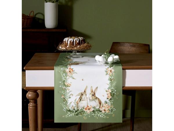 Дорожка на стол 40х146 см "Sense" зеленый