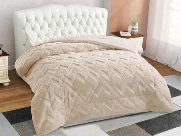 Плед Arya 200x220 Dahlia Zigzag Бежевый