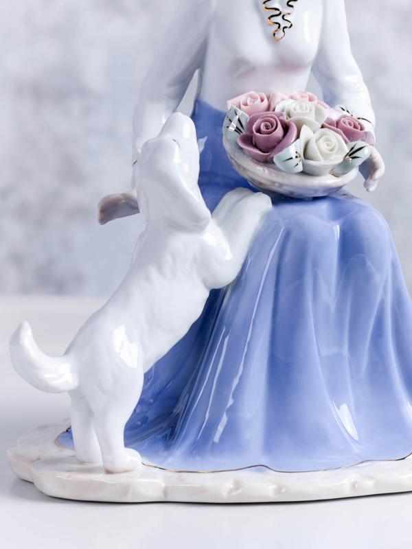 Девушка с собакой 22 см