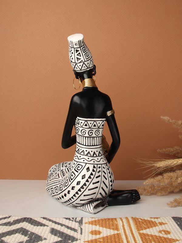 Скульптура Африканка с вазой 25 см