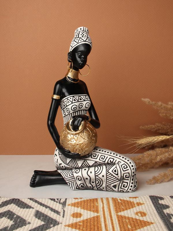 Скульптура Африканка с вазой 25 см