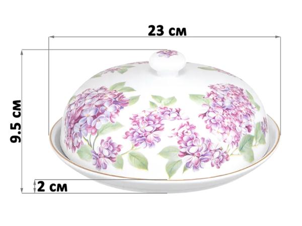 Блюдо для блинов "Сирень" 23х23х9 см