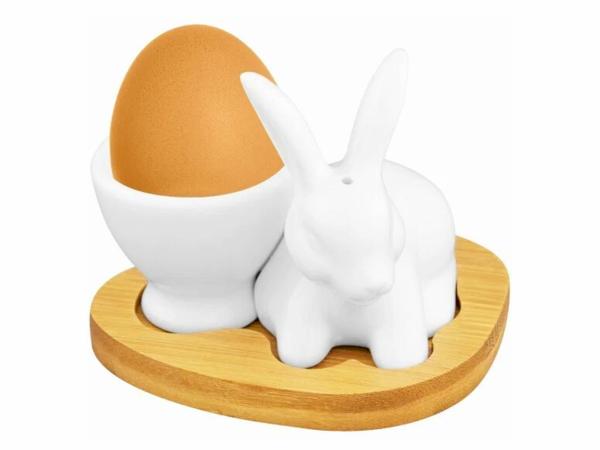 Подставка под яйцо с солонкой "Кролик" на подставке